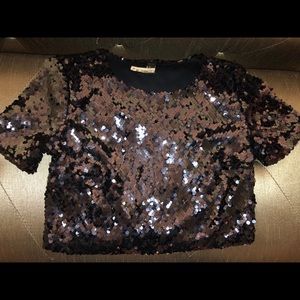 Sequin Crop Top